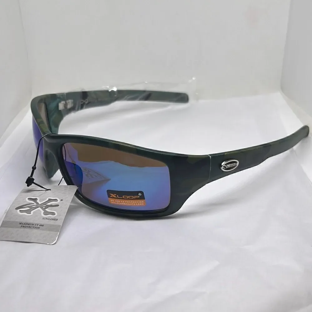 X-Loop Camouflage Mirrored Mens Sunglasses
